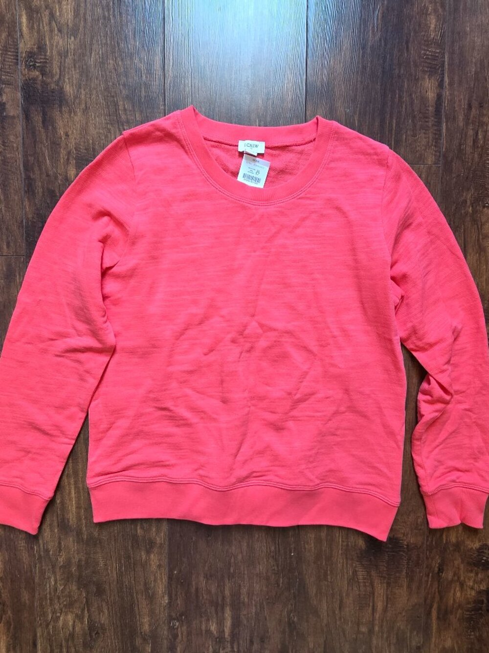 NWT J. Crew: Cotton Sweater, Coral Pink, Small